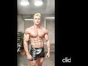 Hot blonde hunk show off 4